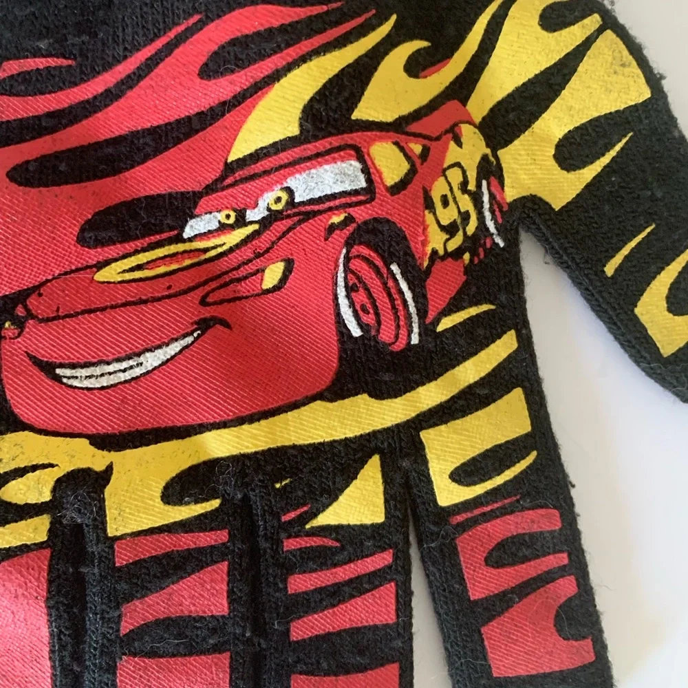 Disney Pixar Cars Knit Youth Gloves Black Red Yellow Boys